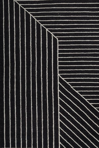Axion Black White Wool Rug