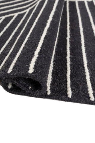 Axion Black White Wool Rug