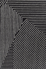 Linea Black White Wool Rug