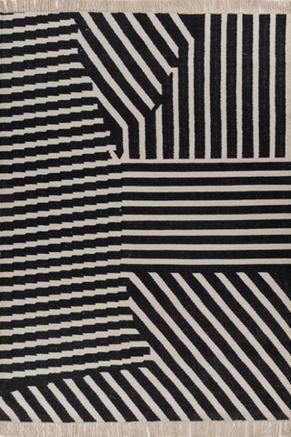 Vectra Black Wool Rug