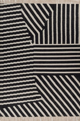 Vectra Black Wool Rug
