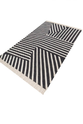 Vectra Black Wool Rug