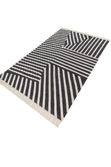 Vectra Black Wool Rug