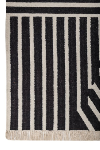 Vectra Black Wool Rug