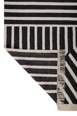Vectra Black Wool Rug