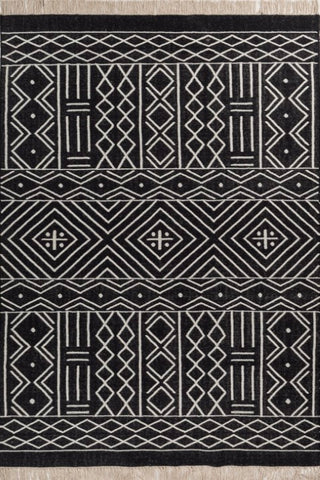 Zerith Black White Wool Rug