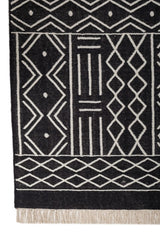 Zerith Black White Wool Rug