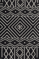 Zerith Black White Wool Rug
