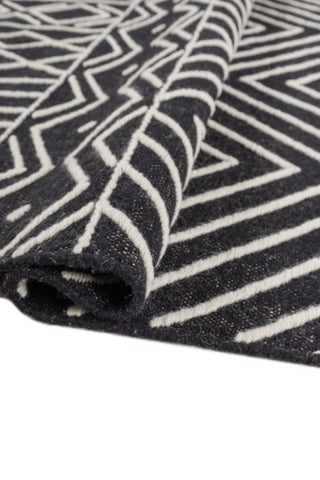 Zerith Black White Wool Rug