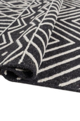 Zerith Black White Wool Rug