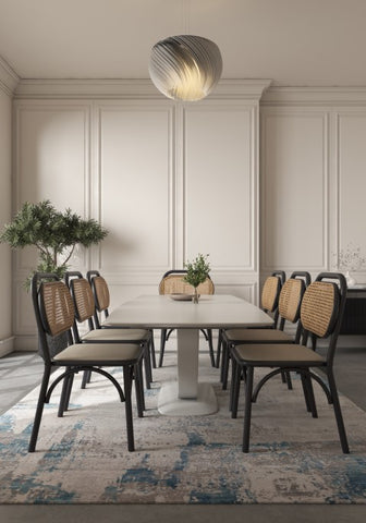 Zyvera Gray Polypropylene Rug
