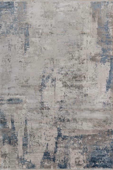 Zyvera Gray Polypropylene Rug