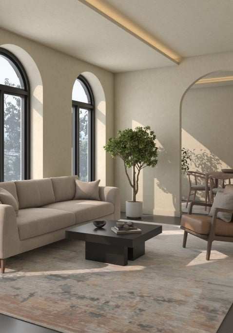 Lioren Gray Polypropylene Rug