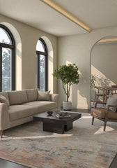 Lioren Gray Polypropylene Rug