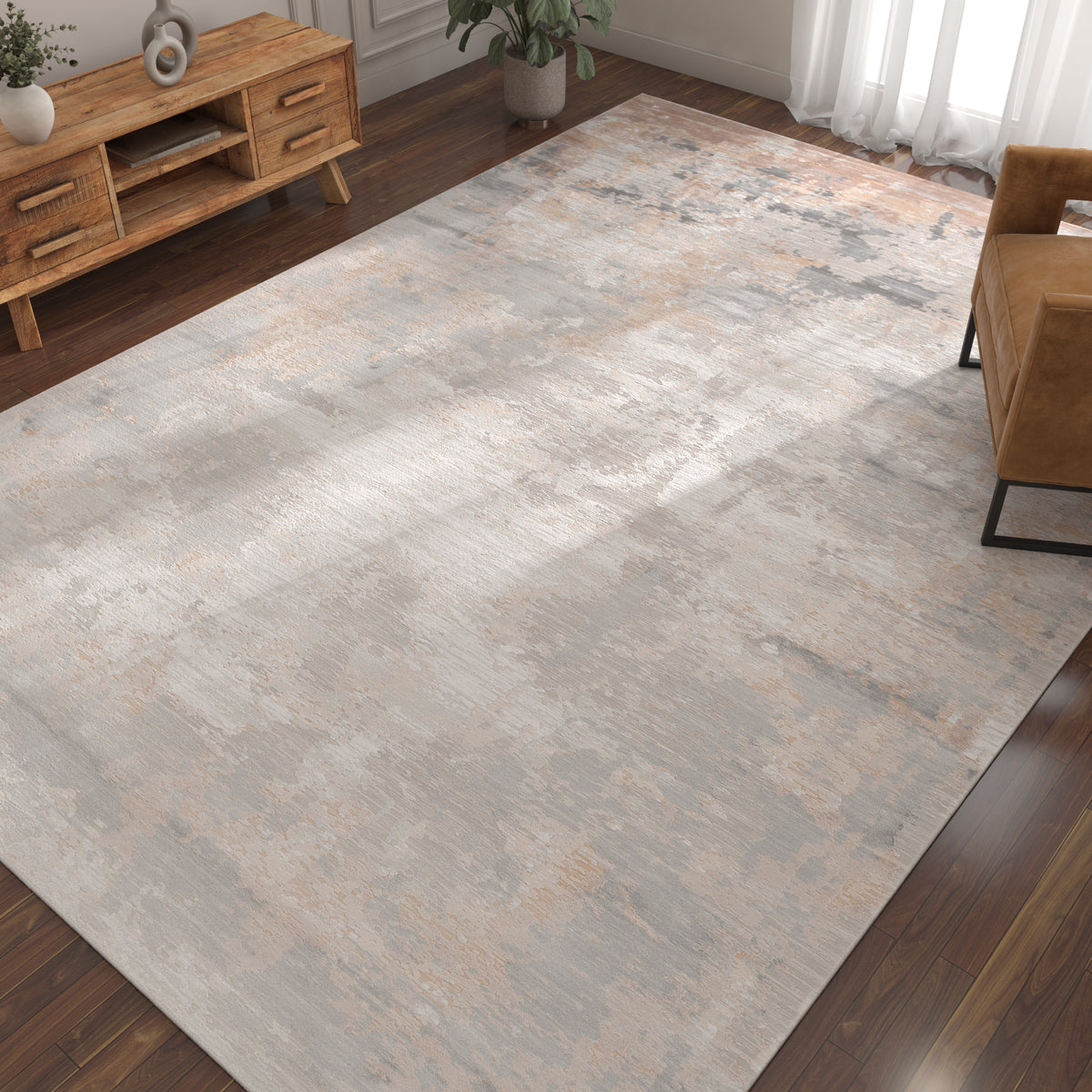 Asterlane-Steel-Gray-&-White-Rug
