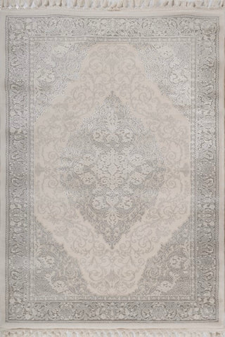 Aurevon Ivory Gray Polypropylene Rug