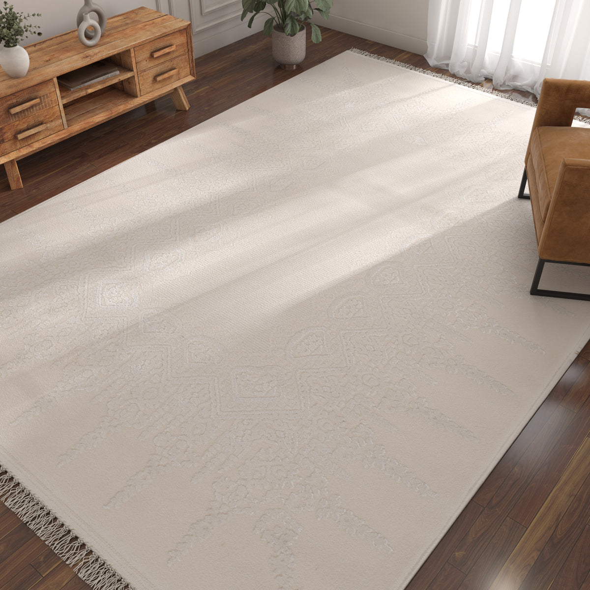 Asterlane White & Soft Gray Rug