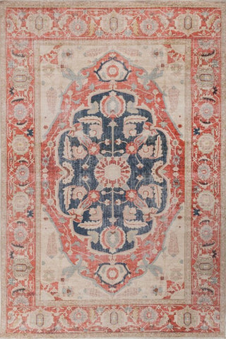 Dynara Terracotta Polyester Dhurrie