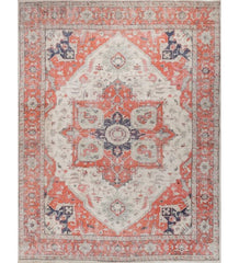 Rosaria Terracotta Polyester Dhurrie
