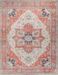 Rosaria Terracotta Polyester Dhurrie
