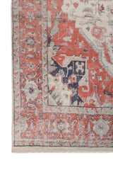 Rosaria Terracotta Polyester Dhurrie