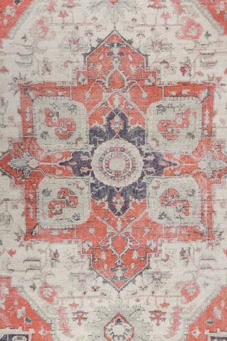 Rosaria Terracotta Polyester Dhurrie