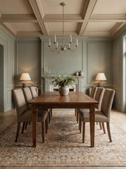 Seravon Mist Blue Polyester Rug