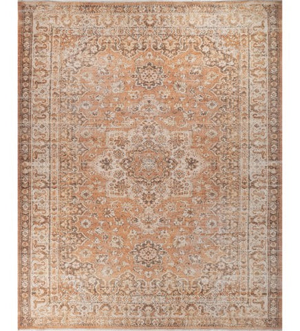 Seravon Mist Blue Polyester Rug