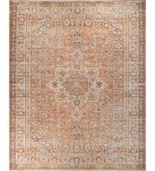 Seravon Mist Blue Polyester Rug