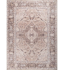 Veron Beige Polyester Dhurrie