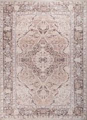 Veron Beige Polyester Dhurrie