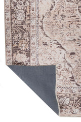 Veron Beige Polyester Dhurrie