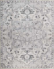 Rialto Gray Polyester Dhurrie