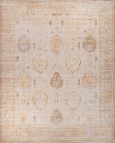 Lumina Beige Polyester Dhurrie