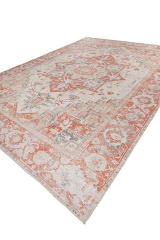 Crest Terracotta Polyester Dhurrie