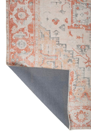 Crest Terracotta Polyester Dhurrie