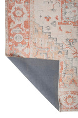 Crest Terracotta Polyester Dhurrie
