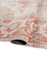 Crest Terracotta Polyester Dhurrie