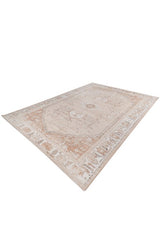 Arava Beige Polyester Dhurrie