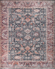 Equinox Charcoal Polyester Dhurrie