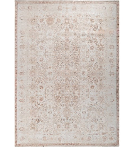 Lumiere Beige Polyester Dhurrie