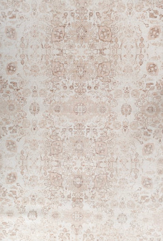 Lumiere Beige Polyester Dhurrie
