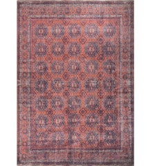 Caldris Burnt Orange Polyester Rug
