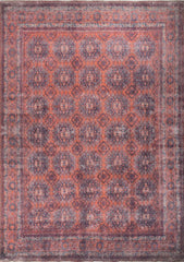 Caldris Burnt Orange Polyester Rug