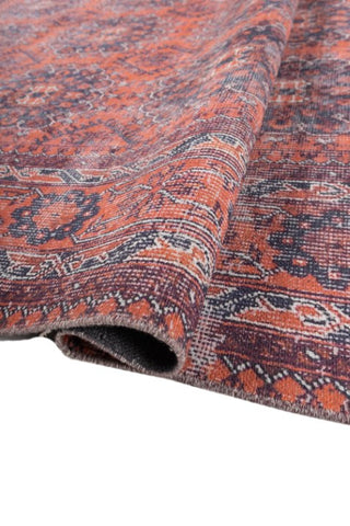 Caldris Burnt Orange Polyester Rug