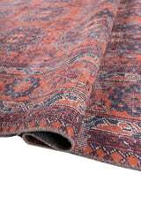 Caldris Burnt Orange Polyester Rug