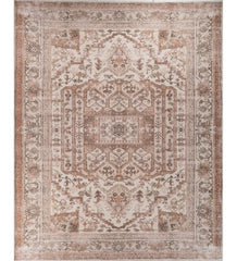 Seraph Beige Polyester Dhurrie