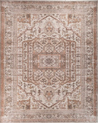 Seraph Beige Polyester Dhurrie
