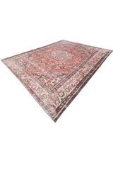 Ornara Coral Red Polyester Rug