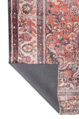 Ornara Coral Red Polyester Rug